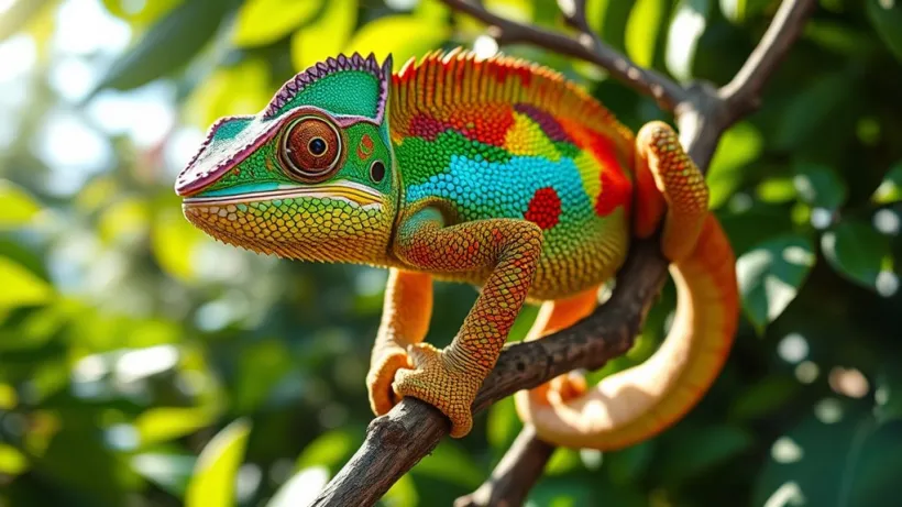 Chameleon jako duchovní zvíře